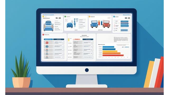 Dealership management software interface with inventory and CRM data